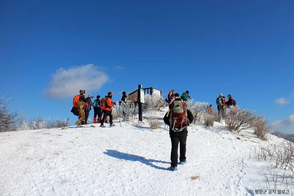 등상객이-계방산-정상부로-향하고-있다.