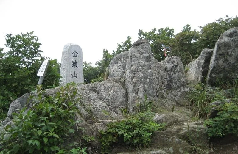 암릉-위-정상석에-금원산-한자-및-해발고도가-적혀있다.