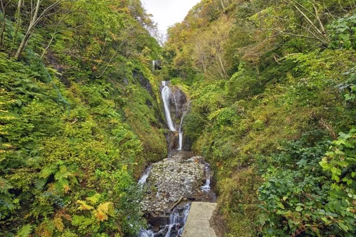 봉래폭포에서-물줄기가-내려오고-있다.