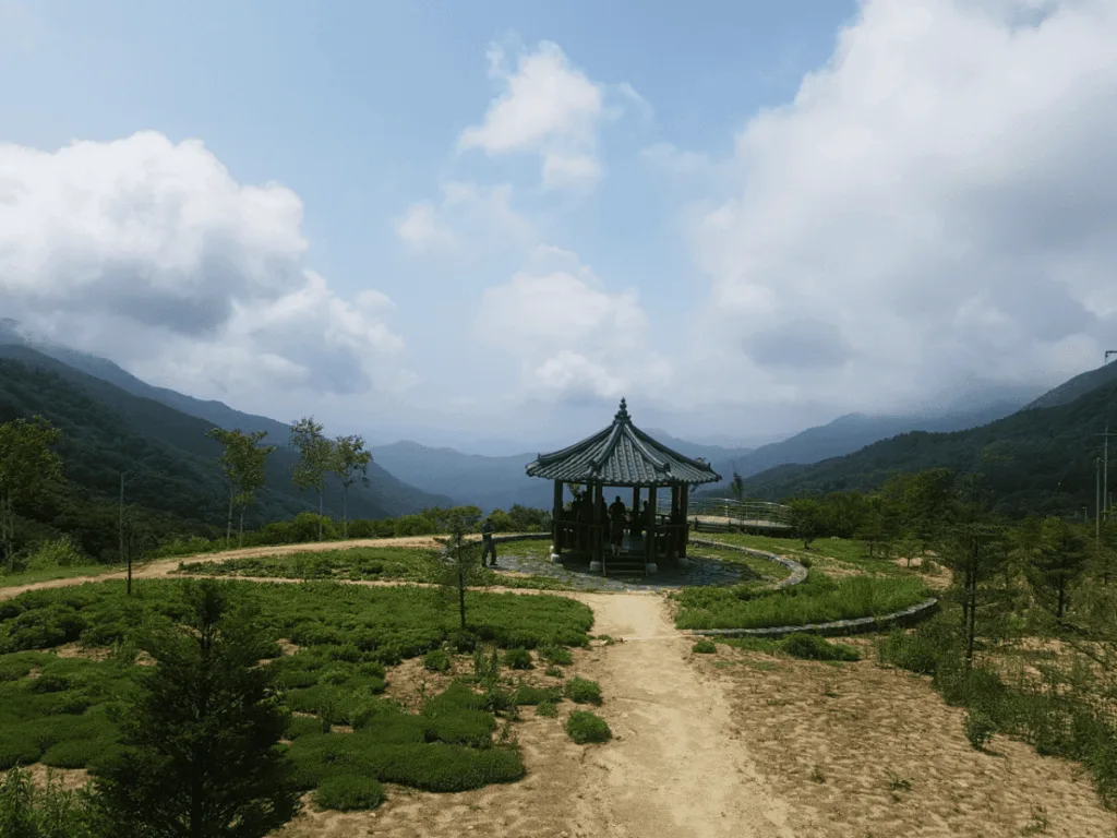 쌈지공원-안에-정자가-놓여있다.